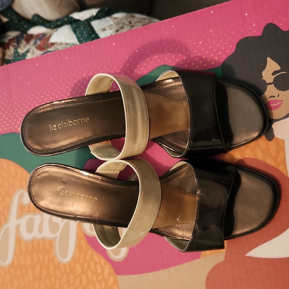 Tan and Copper Verna Liz Claiborne Sandals